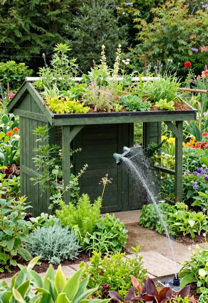 15 Backyard Shed Ideas for Storage and Outdoor Style 14. Green Roof Shed 0