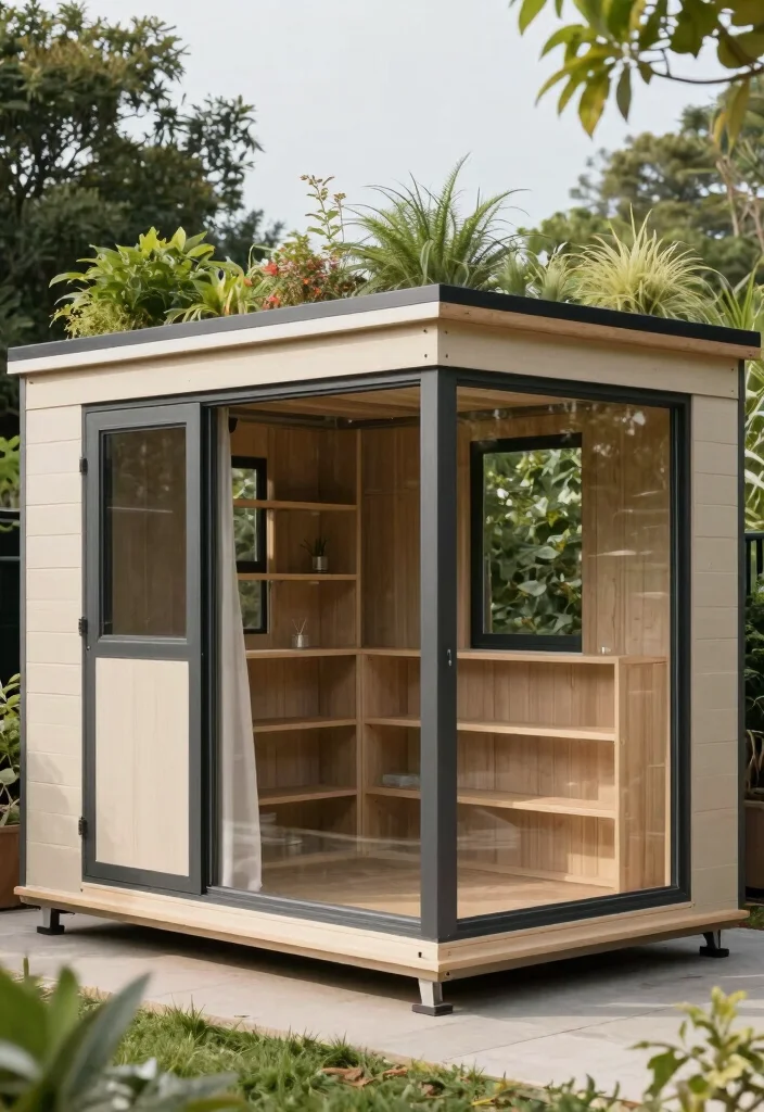 15 Backyard Shed Ideas for Storage and Outdoor Style 5. Eco Friendly Modular Shed 0