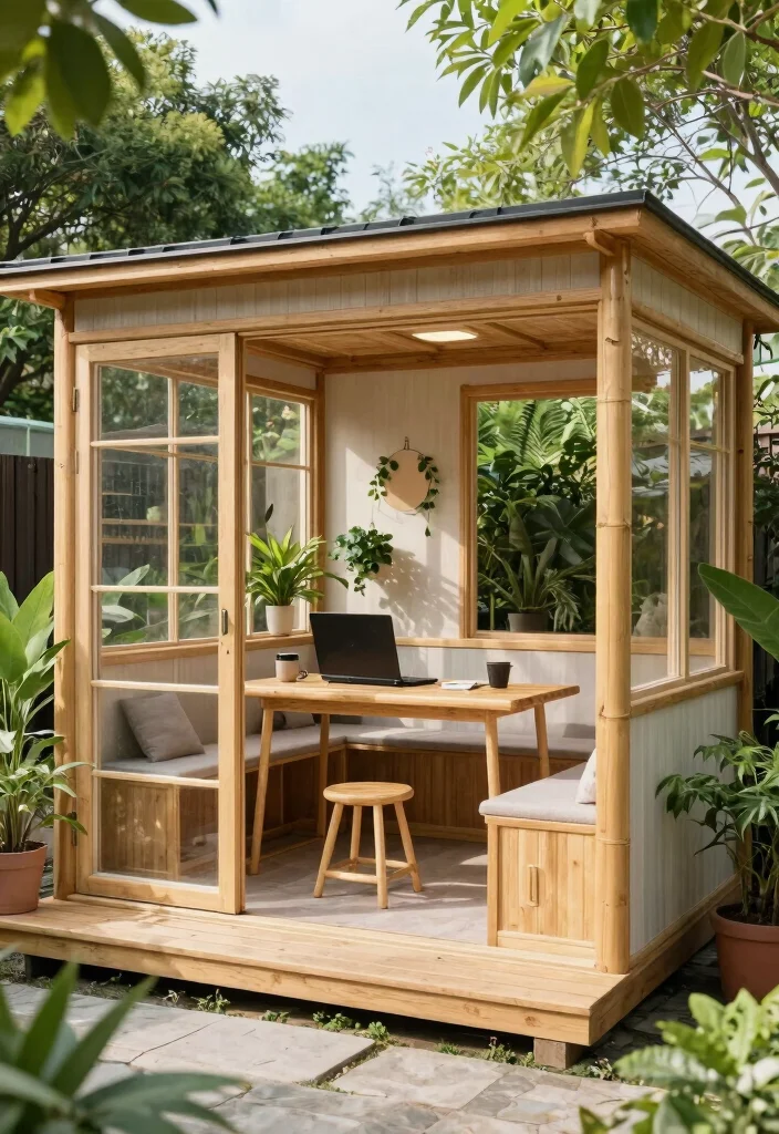 15 Backyard Shed Ideas for Storage and Outdoor Style 8. Outdoor Office Shed 0