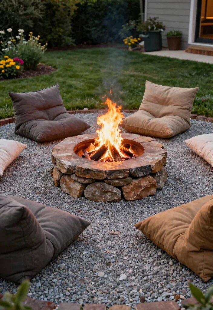 15 Budget Friendly Backyard Fire Pit Ideas That Feel Inviting 1 15 Budget Friendly Backyard Fire Pit Ideas That Feel Inviting 1. The Gravel Fire Pit 0