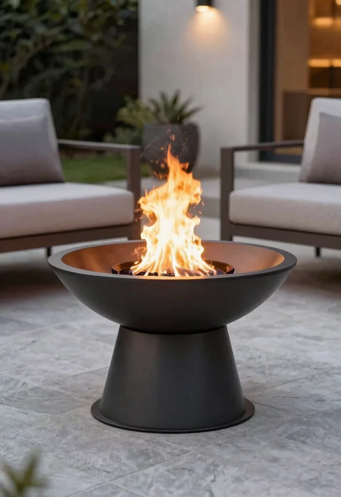 15 Budget Friendly Backyard Fire Pit Ideas That Feel Inviting 25 15 Budget Friendly Backyard Fire Pit Ideas That Feel Inviting 5. Fire Bowl on a Stand 0
