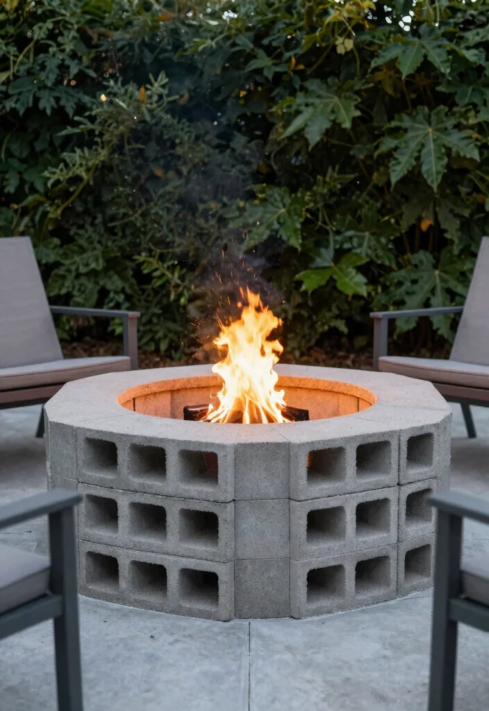 15 Budget Friendly Backyard Fire Pit Ideas That Feel Inviting 26 15 Budget Friendly Backyard Fire Pit Ideas That Feel Inviting 6. DIY Concrete Block Fire Pit 0