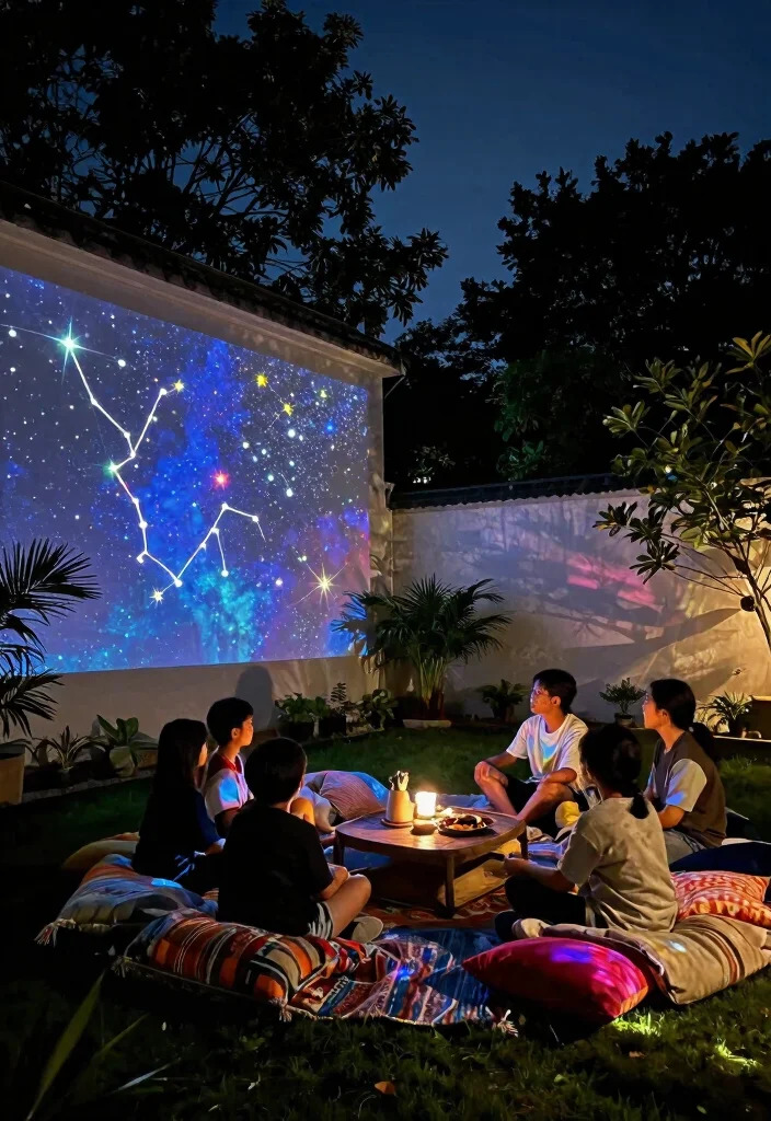 16 Backyard Lighting Ideas for Cozy Evenings and Entertaining 54 16 Backyard Lighting Ideas for Cozy Evenings and Entertaining 14. Projector Lights for Patterns 0