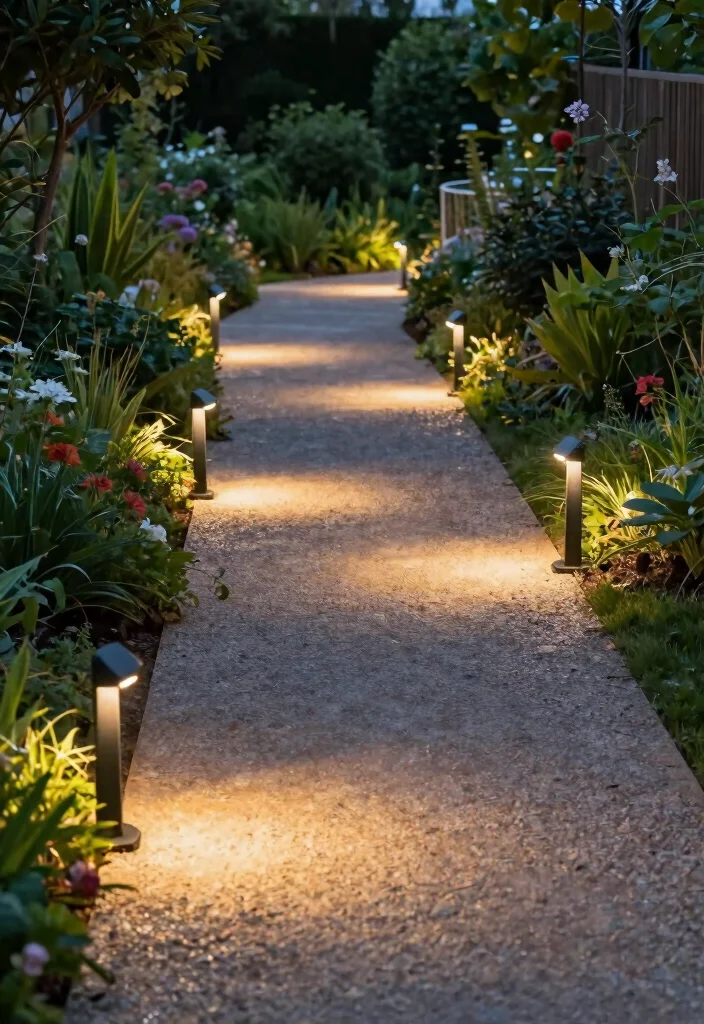 16 Backyard Lighting Ideas for Cozy Evenings and Entertaining 13 16 Backyard Lighting Ideas for Cozy Evenings and Entertaining 3. LED Solar Pathway Lights 0
