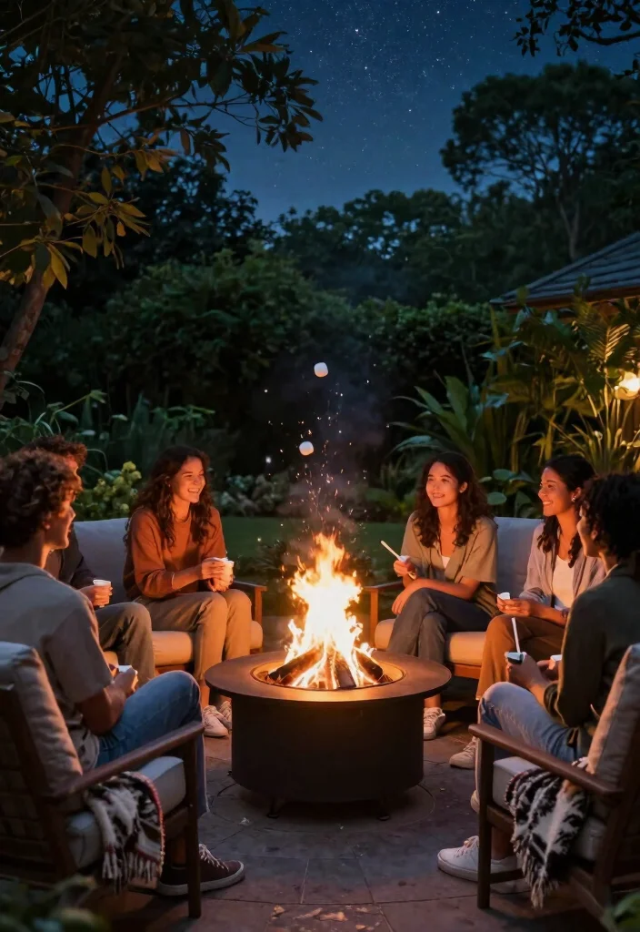 16 Backyard Lighting Ideas for Cozy Evenings and Entertaining 15 16 Backyard Lighting Ideas for Cozy Evenings and Entertaining 5. Fire Pits for Cozy Gatherings 0