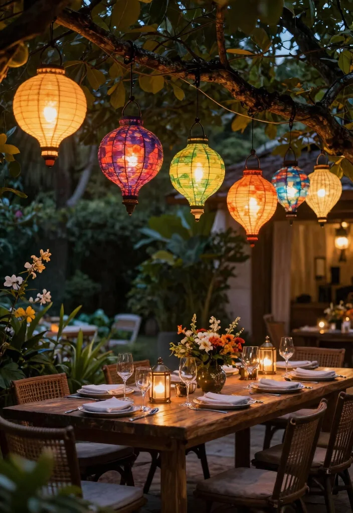 16 Backyard Lighting Ideas for Cozy Evenings and Entertaining 26 16 Backyard Lighting Ideas for Cozy Evenings and Entertaining 6. Hanging Solar Lanterns 0