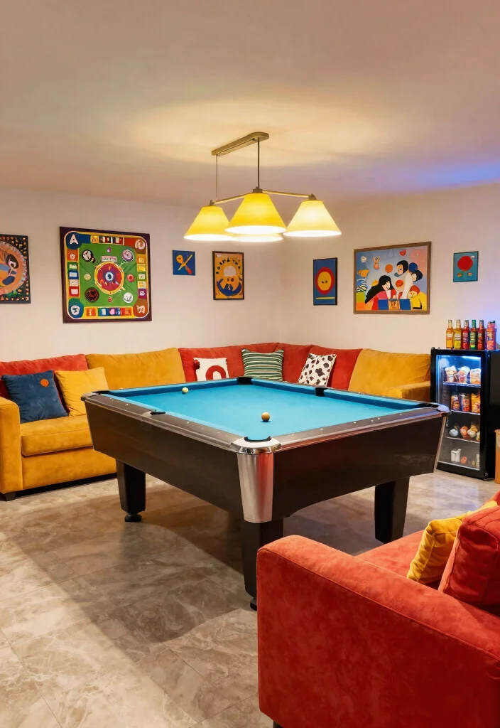 16 Basement Ideas to Turn Unused Space into Functional Living 3. Family Game Room 0