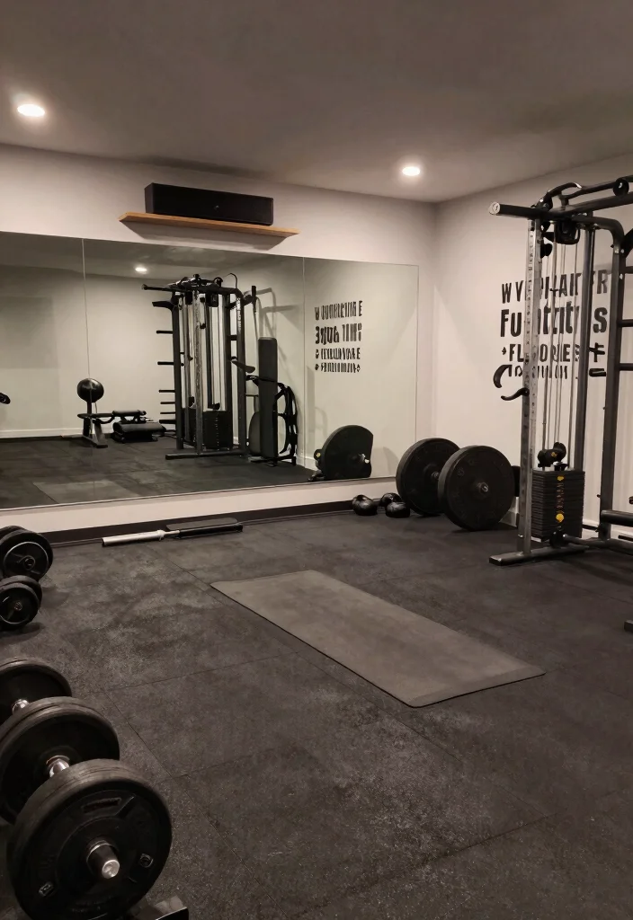 16 Basement Ideas to Turn Unused Space into Functional Living 4. Stylish Home Gym 0