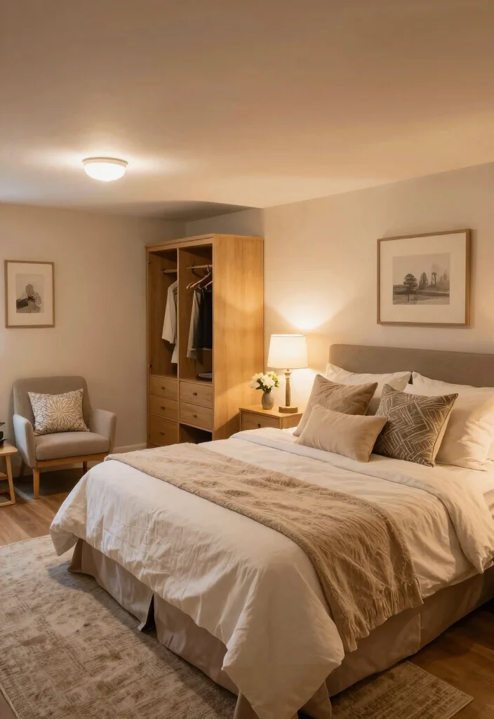 16 Basement Ideas to Turn Unused Space into Functional Living 7. Inviting Guest Suite 0