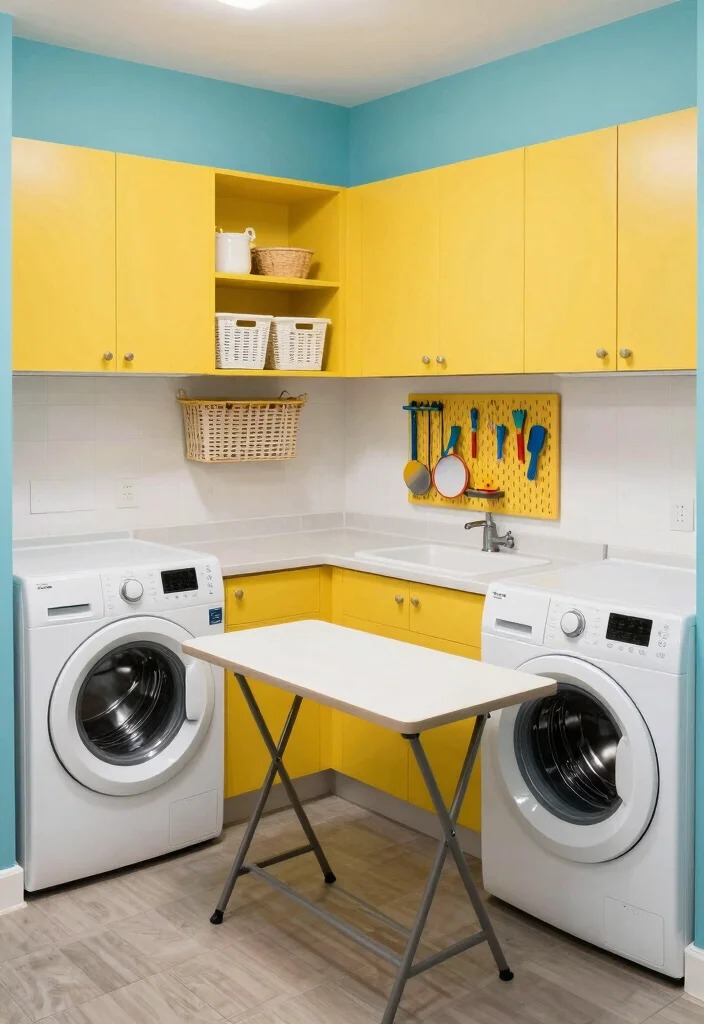 16 Basement Ideas to Turn Unused Space into Functional Living 8. Functional Laundry Room 0