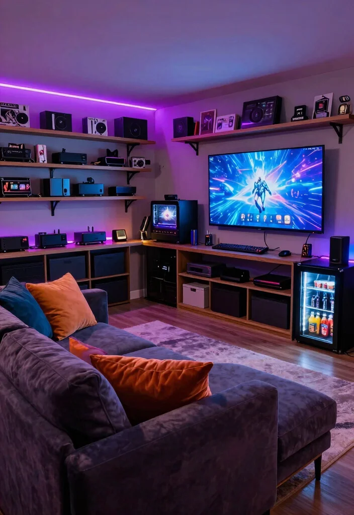 16 Basement Layout Floor Plan Ideas for Smart Design 11. Gaming Paradise 0