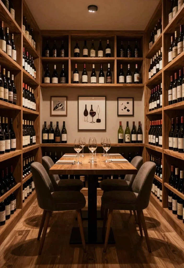 16 Basement Layout Floor Plan Ideas for Smart Design 12. Stylish Wine Cellar 0