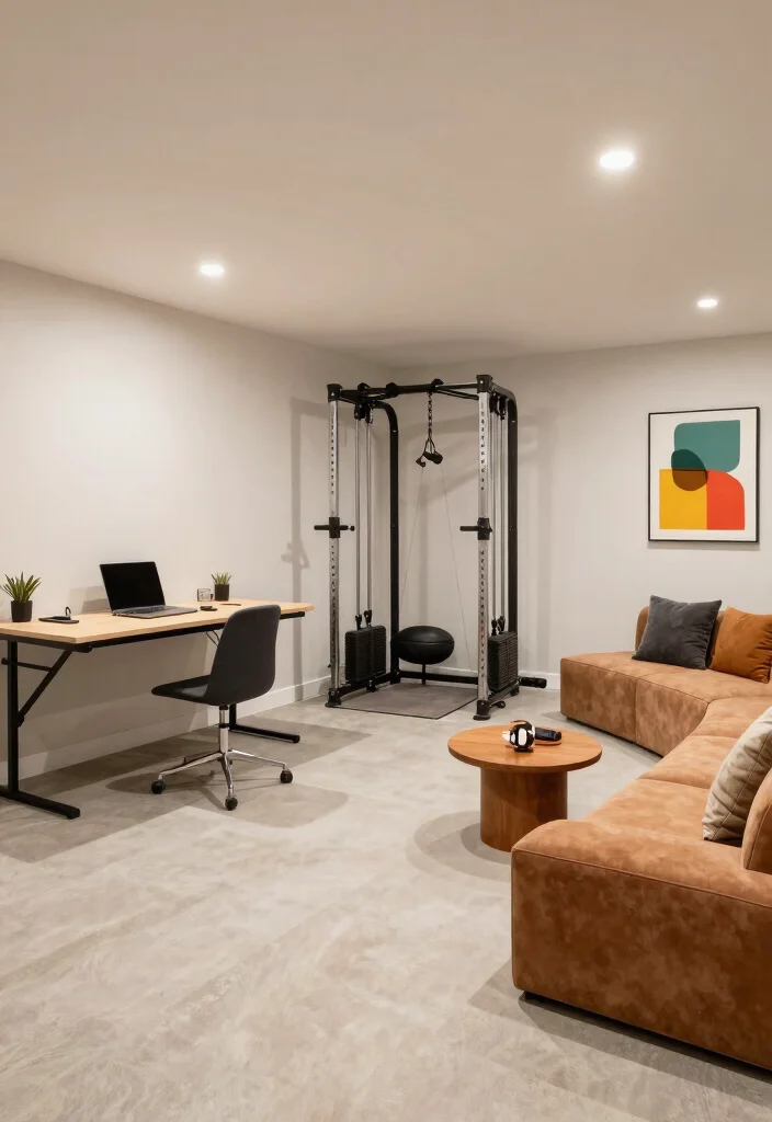 16 Basement Layout Floor Plan Ideas for Smart Design 3. Multi Functional Space 0