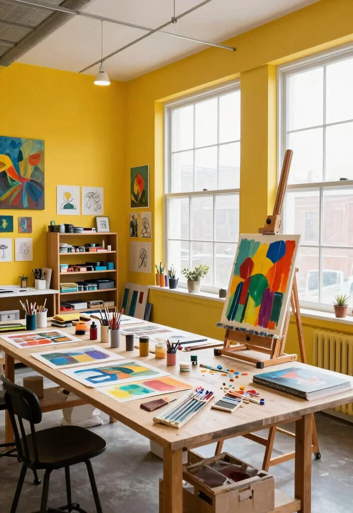 16 Basement Layout Floor Plan Ideas for Smart Design 4. Stylish Art Studio 0