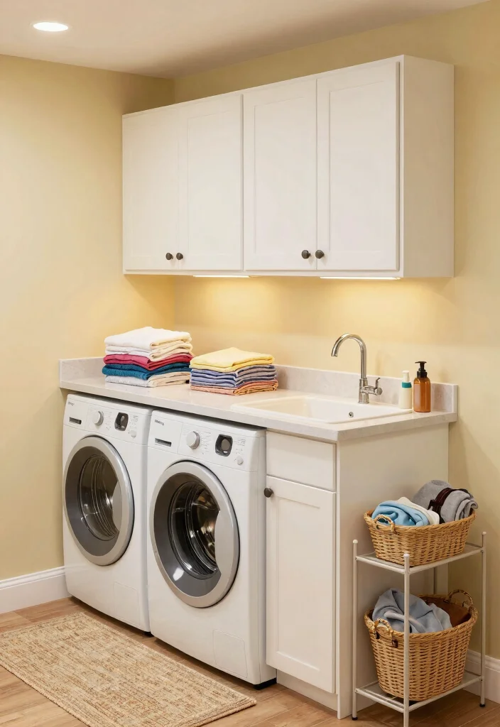 16 Basement Layout Floor Plan Ideas for Smart Design 8. Functional Laundry Area 0