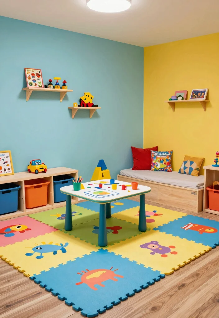 16 Basement Layout Floor Plan Ideas for Smart Design 9. Kids Playroom 0