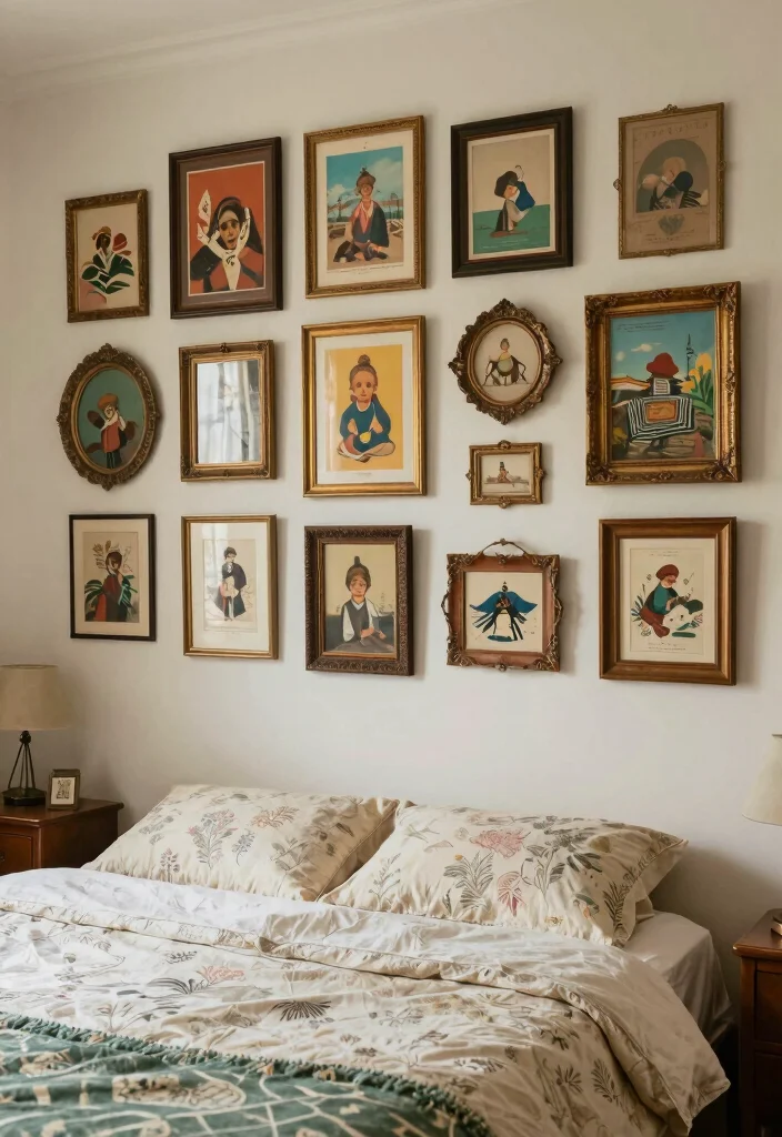 16 Bedroom Wall Decor Design Ideas for Modern Homes 50 16 Bedroom Wall Decor Design Ideas for Modern Homes 10. Vintage Finds and Thrifted Art 0