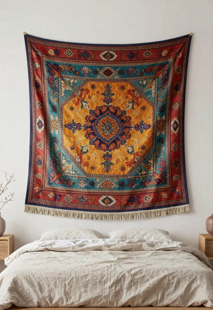 16 Bedroom Wall Decor Design Ideas for Modern Homes 64 16 Bedroom Wall Decor Design Ideas for Modern Homes 14. Vibrant Tapestries 0