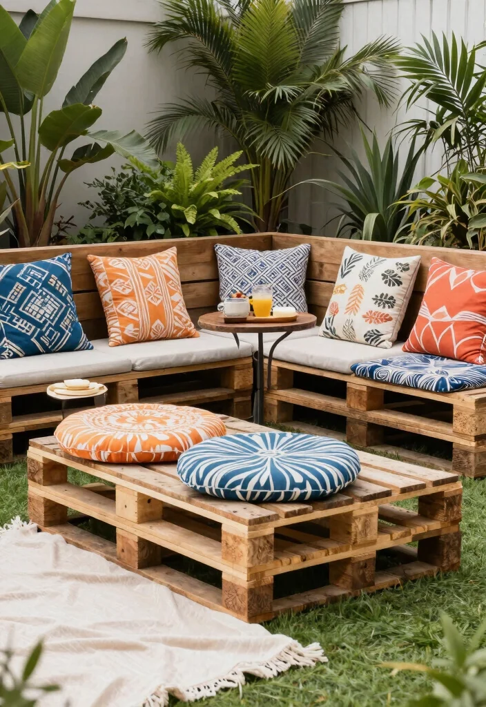 16 DIY Backyard Ideas on a Budget That Still Look Impressive 3 16 DIY Backyard Ideas on a Budget That Still Look Impressive 3. Rustic Wooden Pallet Seating 0