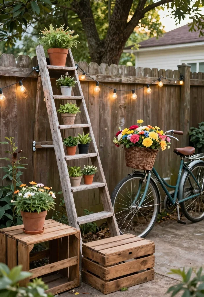 16 DIY Backyard Ideas on a Budget That Still Look Impressive 5 16 DIY Backyard Ideas on a Budget That Still Look Impressive 5. Utilize Upcycled Materials 0