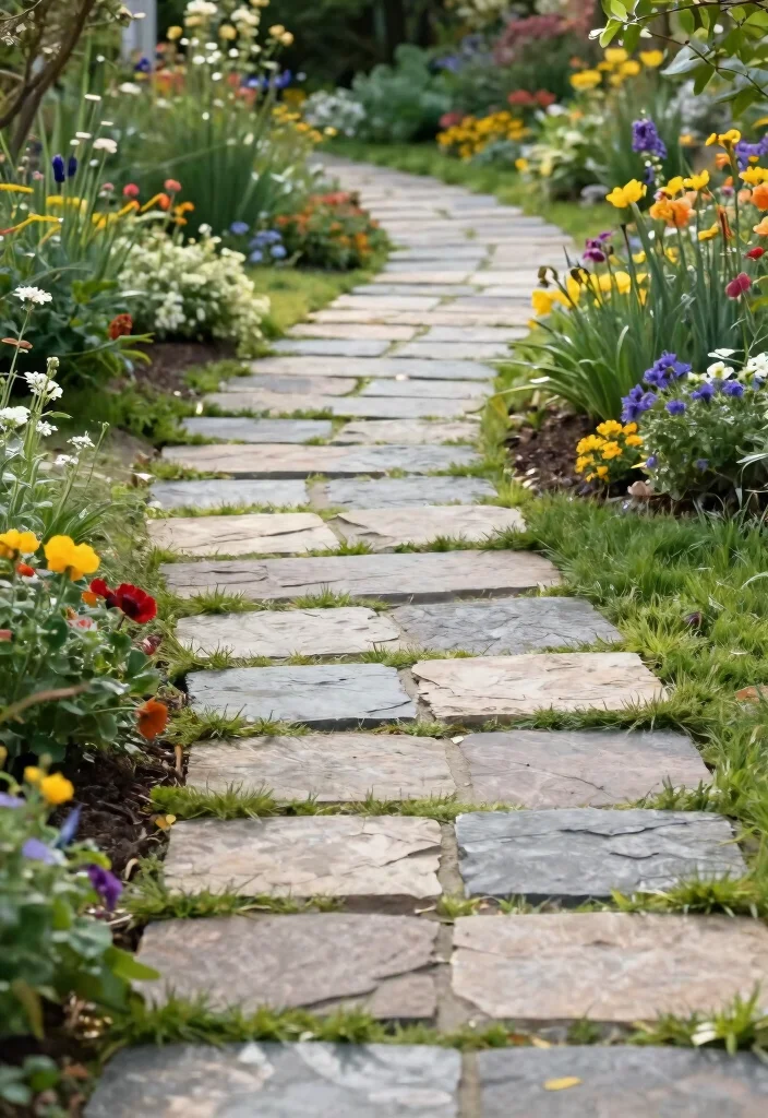 16 DIY Backyard Ideas on a Budget That Still Look Impressive 17 16 DIY Backyard Ideas on a Budget That Still Look Impressive 7. Garden Pathway with Stones 0