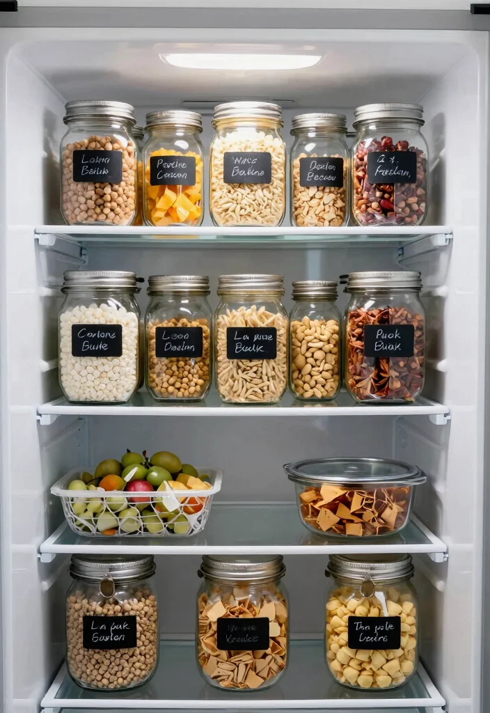 16 Fridge Organization Ideas for Better Food Storage 38 16 Fridge Organization Ideas for Better Food Storage 8. Glass Storage Jars for Bulk Items 0