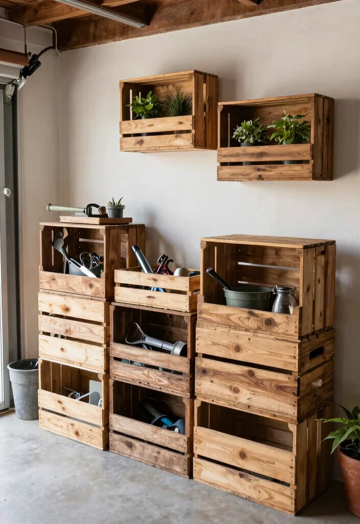 16 Garage Organization Ideas to Maximize Storage Space 52 16 Garage Organization Ideas to Maximize Storage Space 12. Repurpose Wine Crates 0