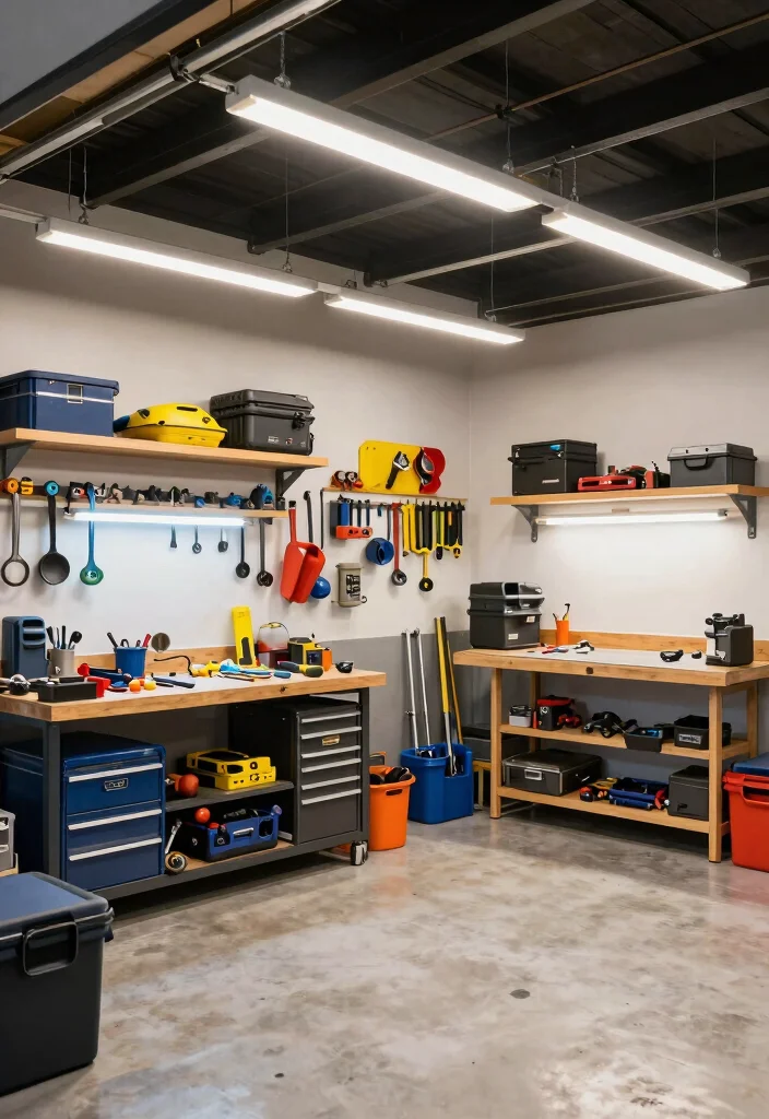 16 Garage Organization Ideas to Maximize Storage Space 53 16 Garage Organization Ideas to Maximize Storage Space 13. Smart Lighting Solutions 0