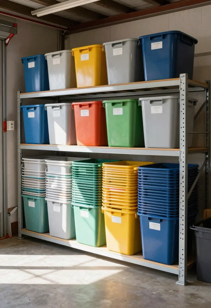 16 Garage Organization Ideas to Maximize Storage Space 3 16 Garage Organization Ideas to Maximize Storage Space 3. Recycled Plastic Bins 0
