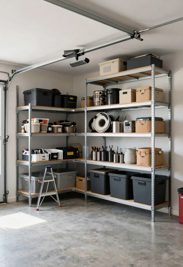 16 Garage Organization Ideas to Maximize Storage Space 26 16 Garage Organization Ideas to Maximize Storage Space 6. Overhead Storage Racks 0