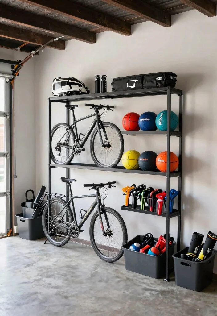 16 Garage Organization Ideas to Maximize Storage Space 39 16 Garage Organization Ideas to Maximize Storage Space 9. Sports Equipment Rack 0