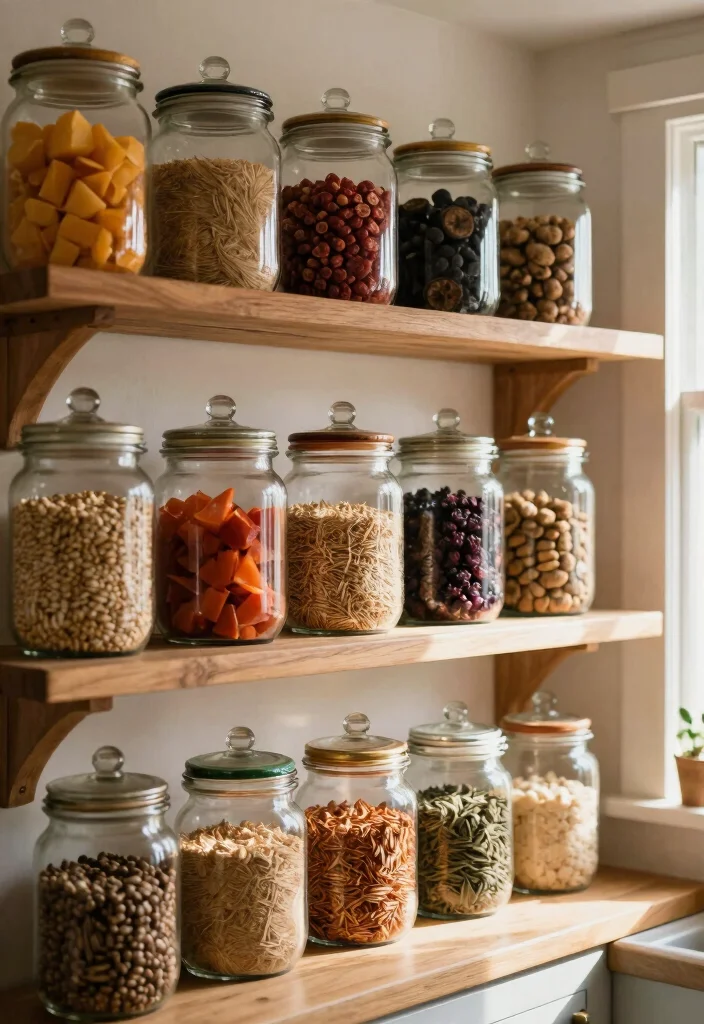 16 Kitchen Wall Decor Ideas to Add Personality 14. Vintage Jars and Containers 0