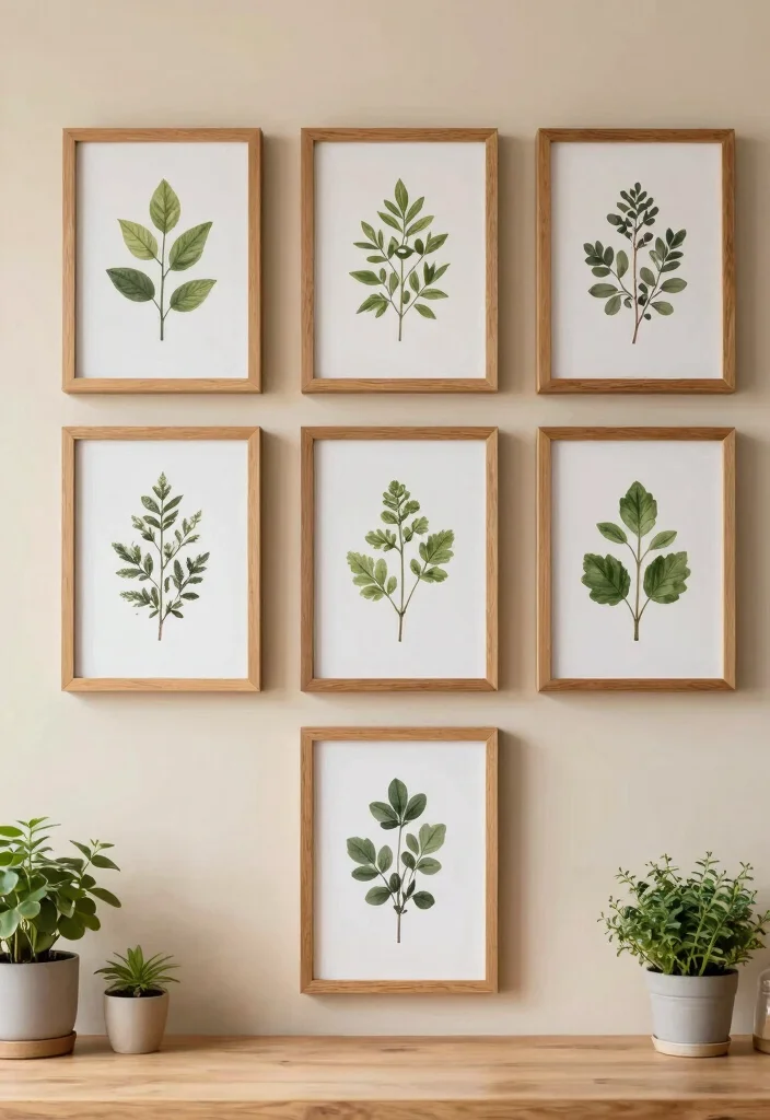 16 Kitchen Wall Decor Ideas to Add Personality 6. Framed Herb Prints 0