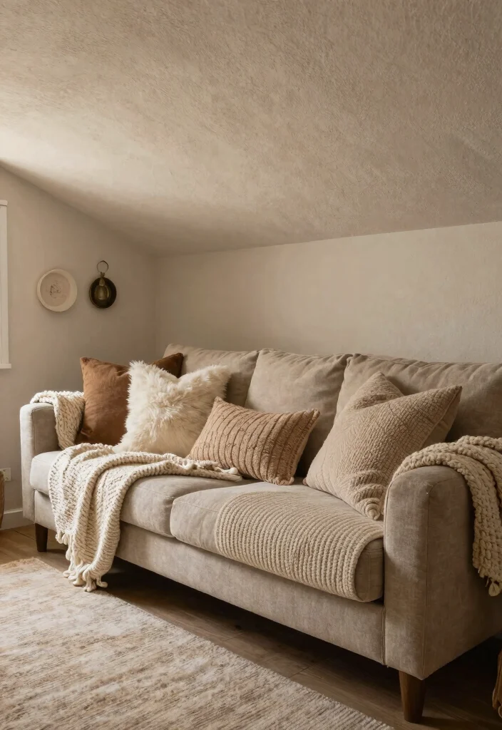 16 Low Ceiling Basement Ideas That Still Feel Open 9. Cozy Textiles 0