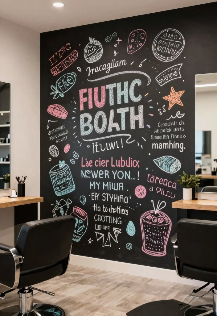 16 Salon Wall Decor Ideas for Stylish Business Spaces 10. Chalkboard Walls 0