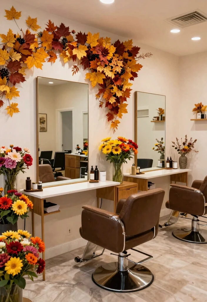 16 Salon Wall Decor Ideas for Stylish Business Spaces 16. Seasonal Decor Changes 0