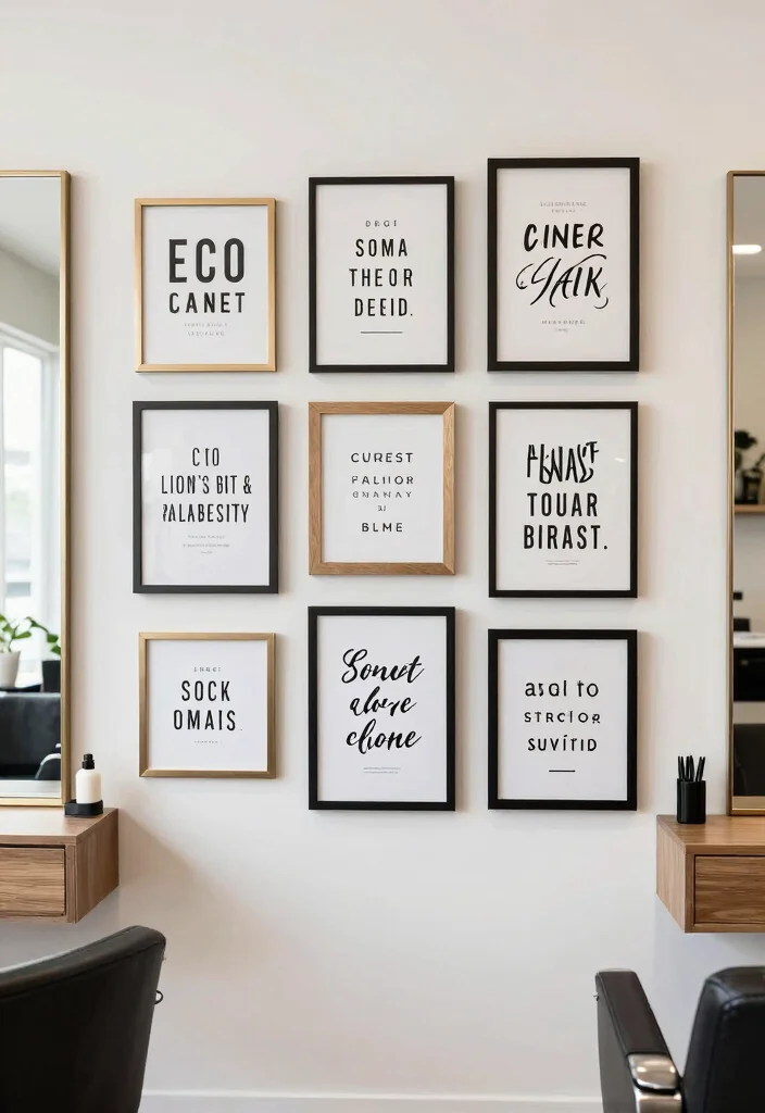 16 Salon Wall Decor Ideas for Stylish Business Spaces 7. Eco Friendly Inspirational Quotes 0
