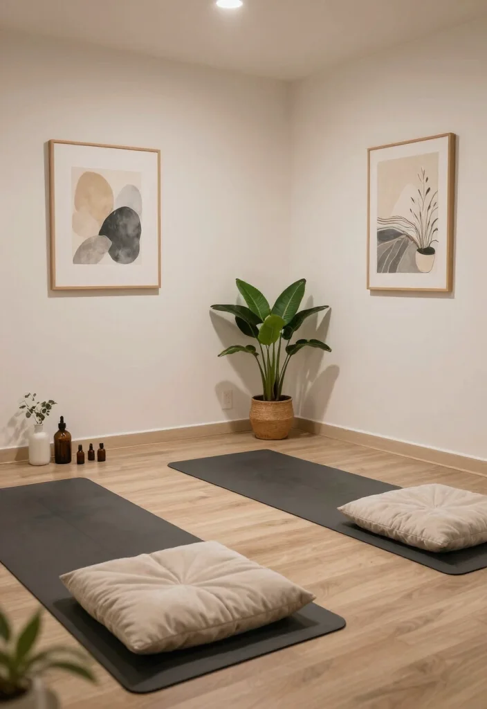 16 Small Basement Layout Ideas for Better Space Planning 12. Meditation Space 0