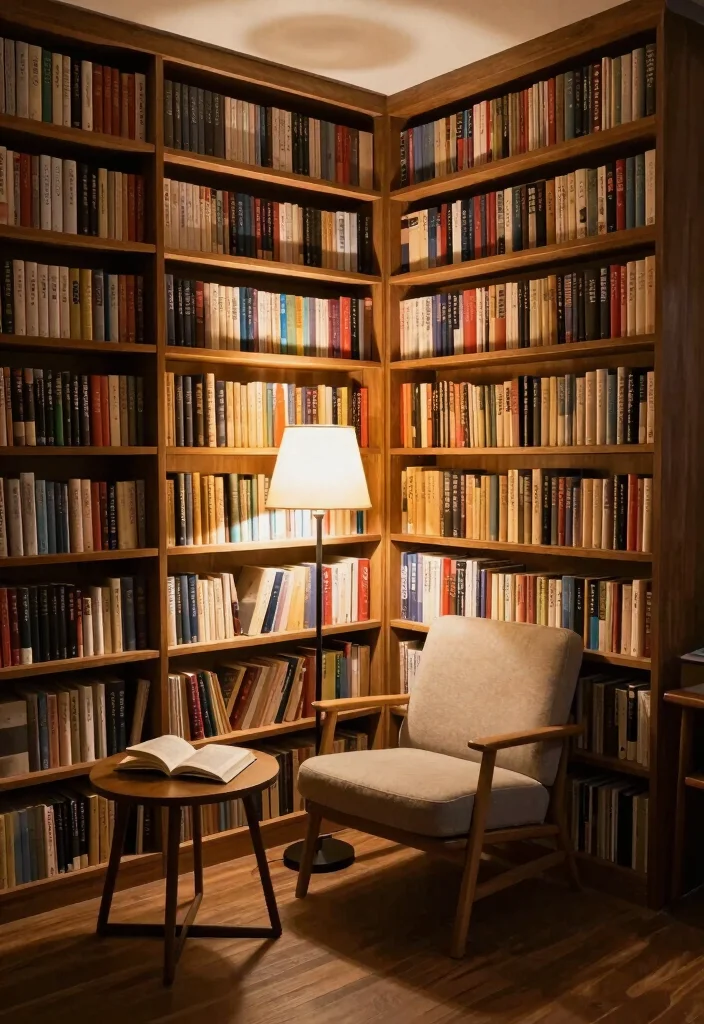 16 Small Basement Layout Ideas for Better Space Planning 15. Mini Library 0