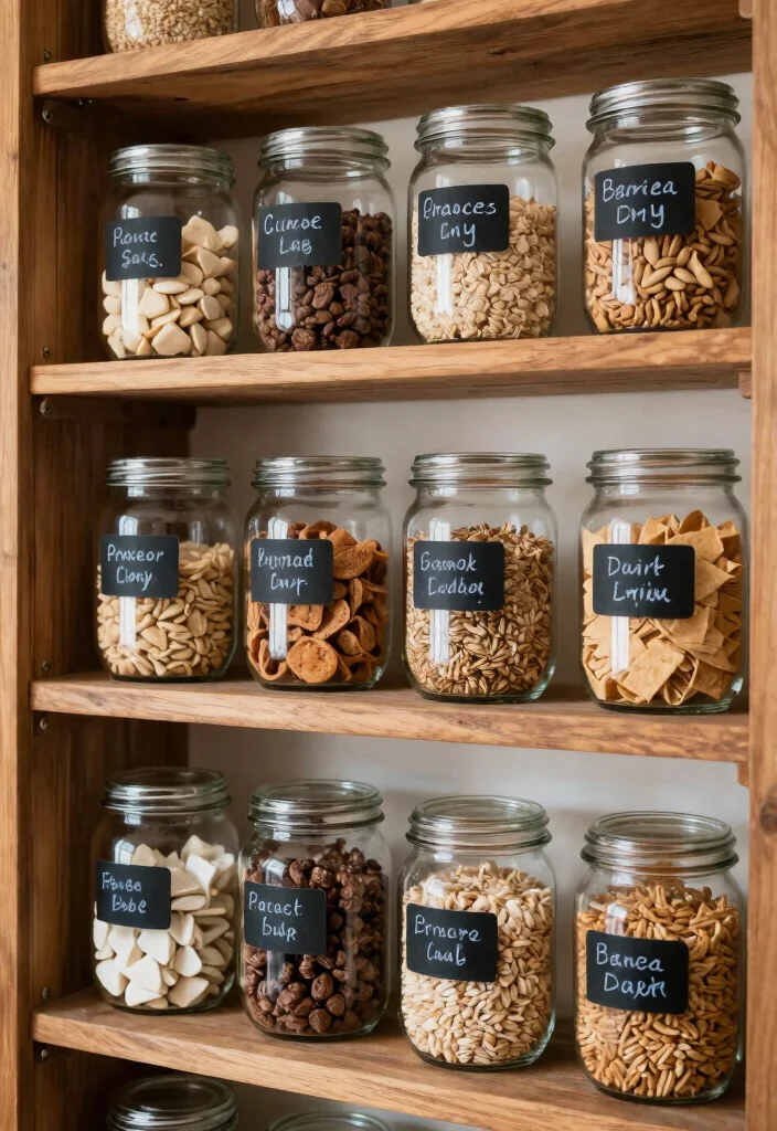 16 Small Pantry Organization Ideas for Tight Kitchens 10. Chalkboard Labels 0