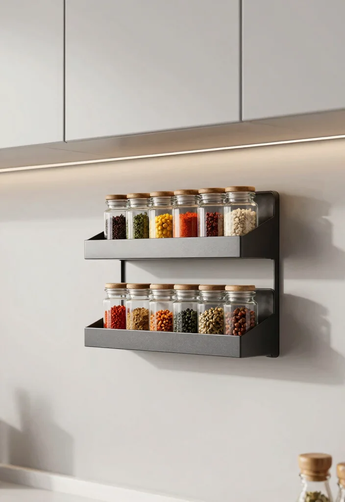 16 Small Pantry Organization Ideas for Tight Kitchens 4. Magnetic Spice Racks 0