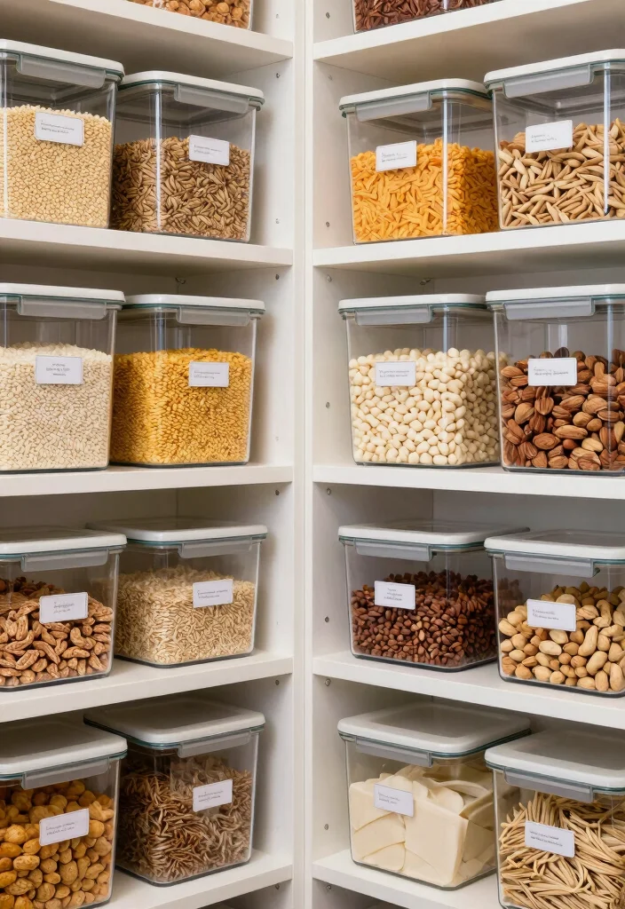 16 Small Pantry Organization Ideas for Tight Kitchens 5. Clear Storage Containers 0