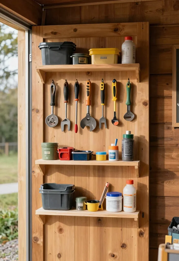 16 Small Shed Organization Ideas for Outdoor Storage 11. Utilize Door Space 0