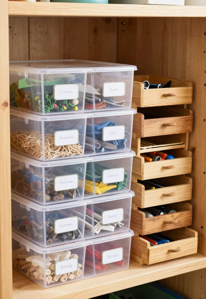 16 Small Shed Organization Ideas for Outdoor Storage 5. Drawer Organizers and Bins 0