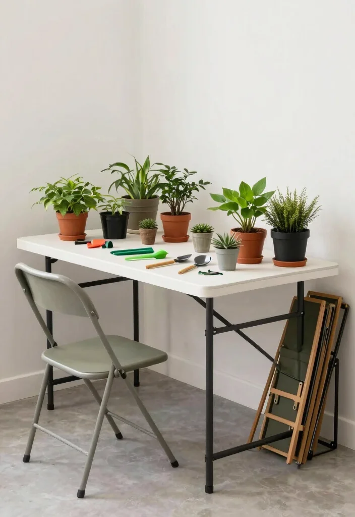 16 Small Shed Organization Ideas for Outdoor Storage 6. Folding Chairs and Tables 0