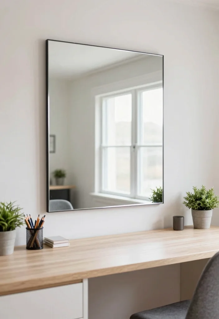 16 Study Wall Decor Ideas for Focused Spaces 33 16 Study Wall Decor Ideas for Focused Spaces 13. Creative Use of Mirrors 0