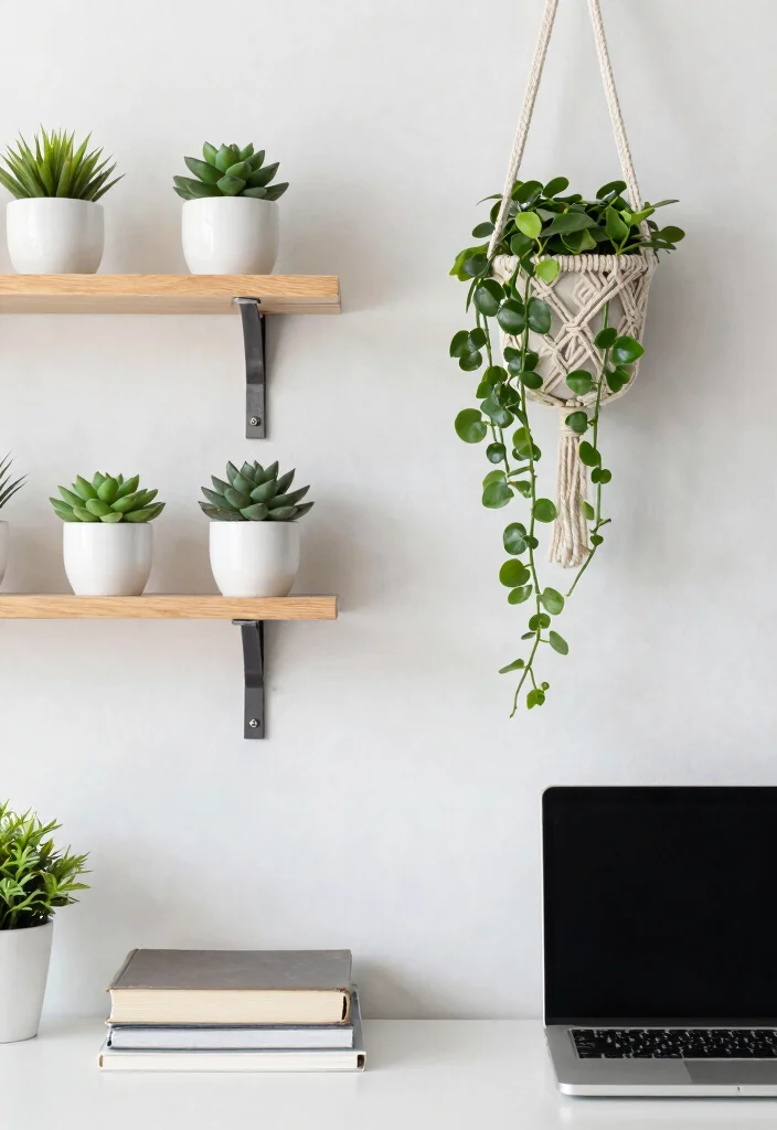 16 Study Wall Decor Ideas for Focused Spaces 17 16 Study Wall Decor Ideas for Focused Spaces 7. Plant Displays 0