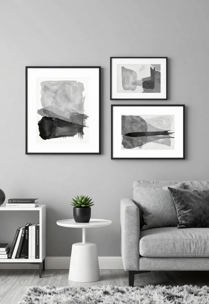 18 Aesthetic Wall Decor Ideas for Modern Homes 1. Monochrome Magic 0