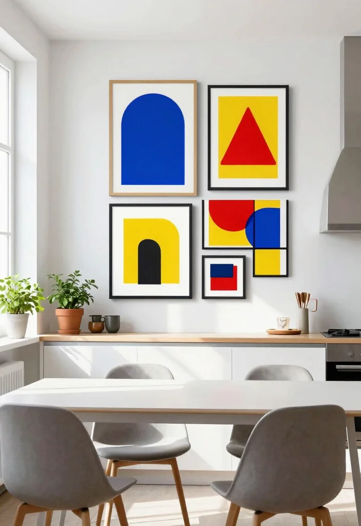 18 Aesthetic Wall Decor Ideas for Modern Homes 2. Geometric Shapes 0