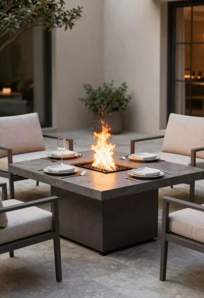 18 Backyard Fire Pit Lounge Ideas for Relaxed Entertaining 50 18 Backyard Fire Pit Lounge Ideas for Relaxed Entertaining 10. Fire Pit Table 0